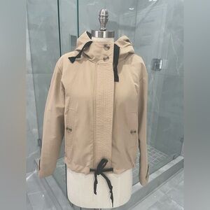 ZARA TRF_OUTERWEAR TAN/BEIGE HOODED JACKET